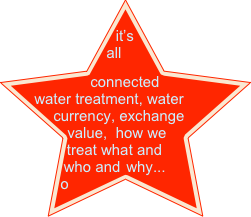 it’s all connected water treatment, water currency, exchange value,  how we treat what and who and why...      o         yes..